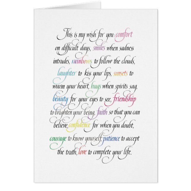 Denna är min Wish Hälsningskort (Framsidan)