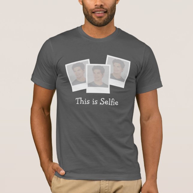 Denna är selfieslogan tillfogar din egna tee shirt (Framsida)