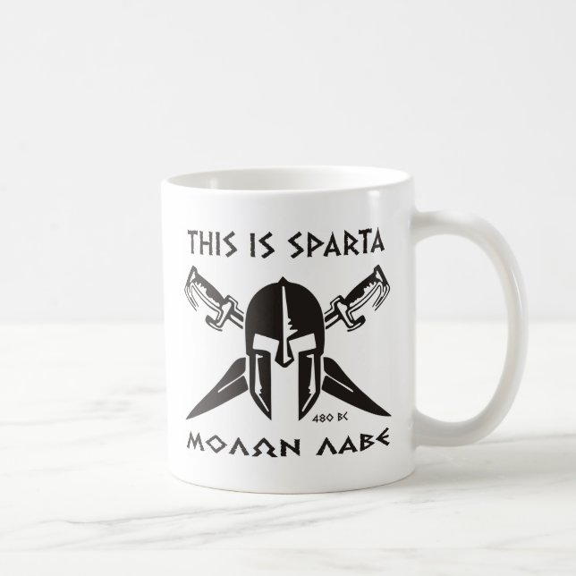 Denna är Sparta - Molon lave (svarten) Kaffemugg (Höger)
