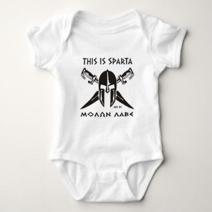 Denna är Sparta - Molon lave (svarten) Tee Shirt