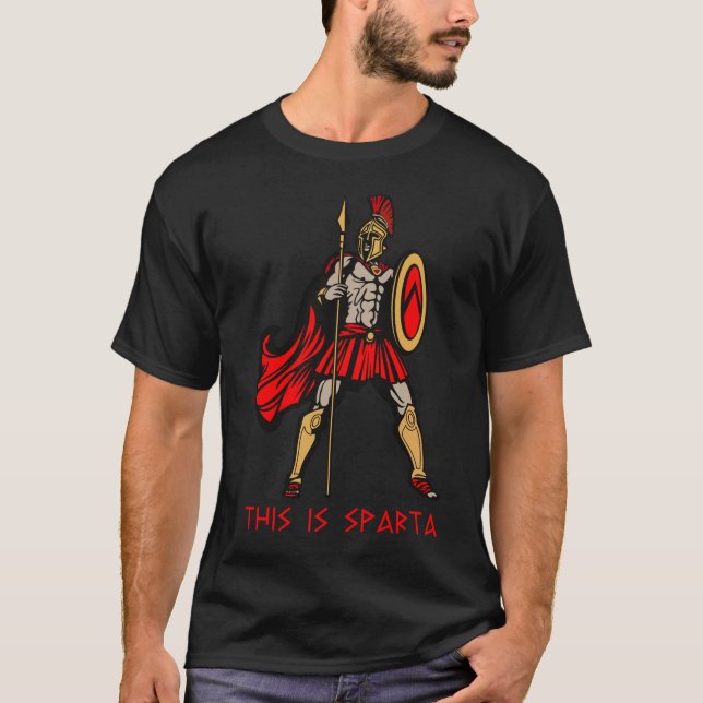 Denna är Sparta - spartansk krigare T Shirt (Framsida)