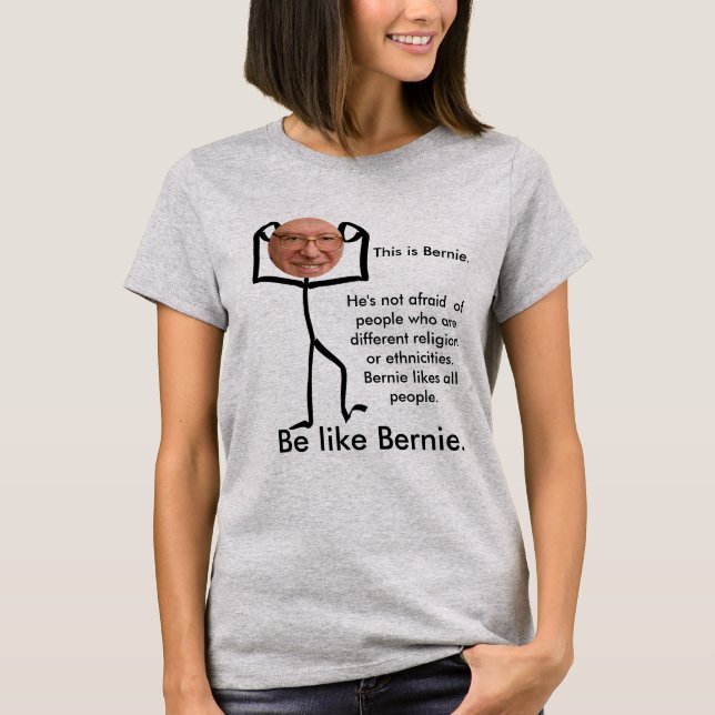 Denna är tee.en för den Bernie pinnemanen Tröja (Framsida)