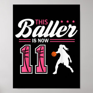 Denna Baller är 11 år gammal baseboll 11-års födel Poster