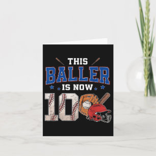 Denna Baller är nu 10 år gammal baseboll 10-årsdag Kort