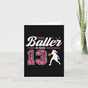Denna Baller är Nu 13 År Gammal Basket 13-årsdag Kort