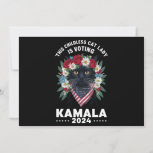 Denna Barnlösa Kattdam Dam Är Röstar Kamala  Inbjudningar