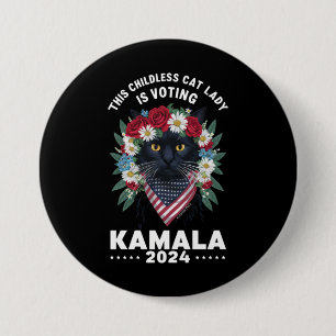 Denna Barnlösa Kattdam Damer Röstar Kamala Knapp
