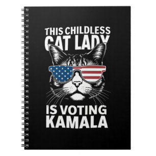 Denna barnlösa kattdam röstade på Kamala-Harris 24 Anteckningsbok