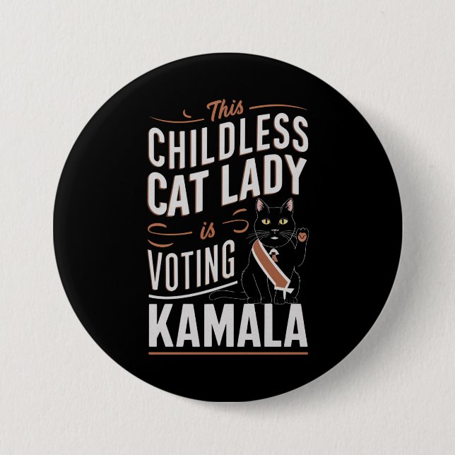 Denna barnlösa kattdam röstar på Kamala Knapp (Framsida)