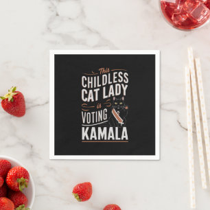 Denna barnlösa kattdamen röstar Kamala Pappersservett