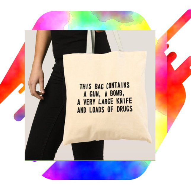 Denna behållare innehåller ... Bag Tygkasse (Skapare uppladdad)