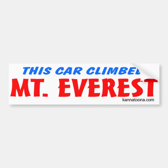 Denna bil klättrade Everest Bildekal (Framsidan)