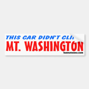 Denna bil klättrade inte Mt. Washington Bildekal