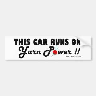 Denna bil kör på garn driver!! Bildekal