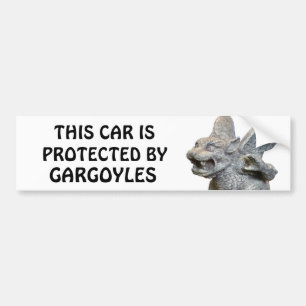 Denna bil som skyddas av Gargoyles Bildekal