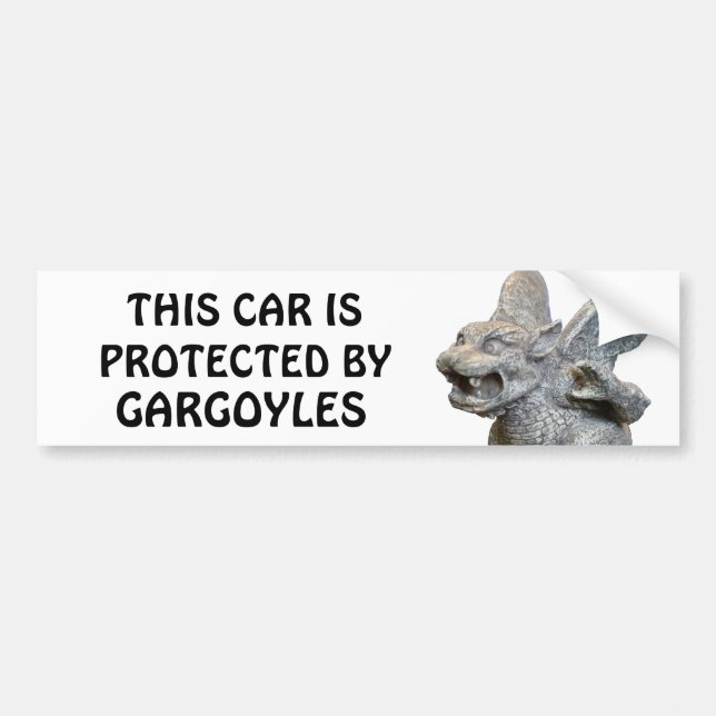Denna bil som skyddas av Gargoyles Bildekal (Framsidan)