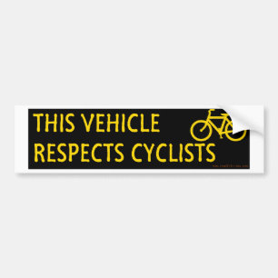 Denna bildekal för fordonrespektcyklister