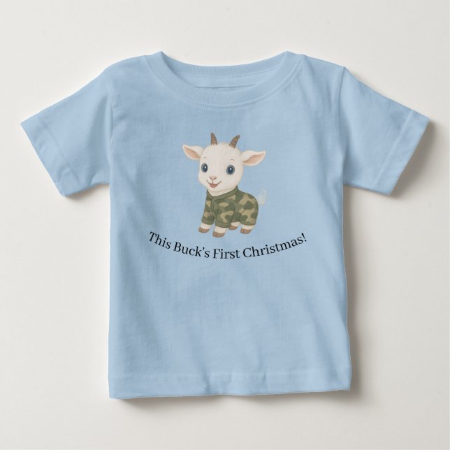 Denna bockens första jul barn T-Shirt (Framsida)