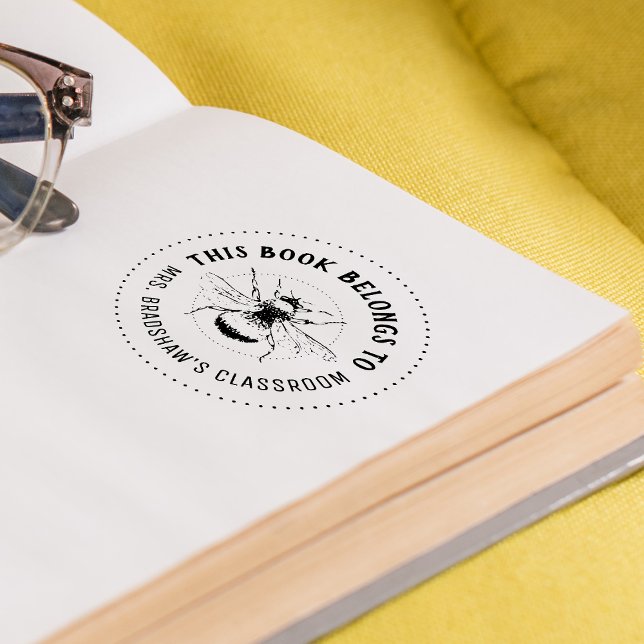 Denna bok tillhör Bumble Bee Personlig Självfärgande Stämpel (This Book Belongs To Bumble Bee Personalized Self-inking Stamp)