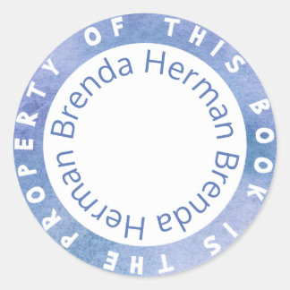 "Denna bok tillhör" dekalmall Runt Klistermärke