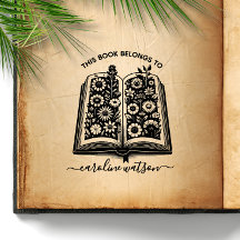 Denna bok tillhör Floral book Rubber Stamp 