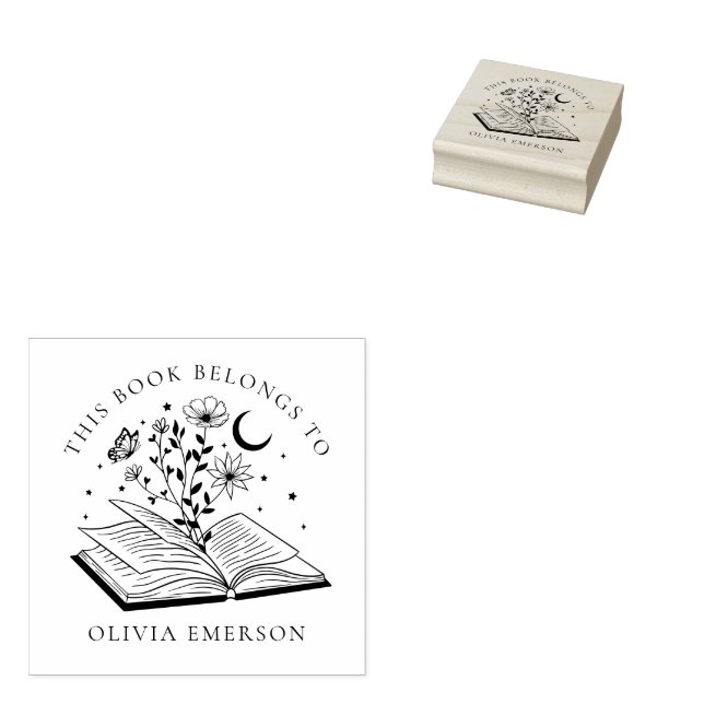 Denna bok tillhör modern exlibris stämpel (Stämplad)