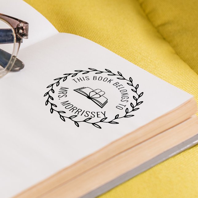 Denna bok tillhör Personlig Självfärgande Stämpel (This Book Belongs To Personalized Self-inking Stamp)