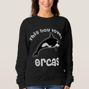 Denna Boy Kärlek Orcas Kärlek Funny Whale T Shirt