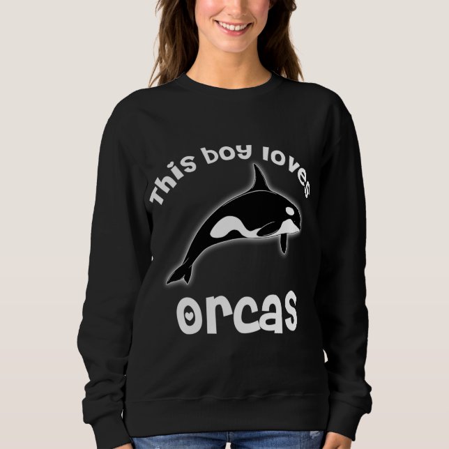 Denna Boy Kärlek Orcas Kärlek Funny Whale T Shirt (Framsida)