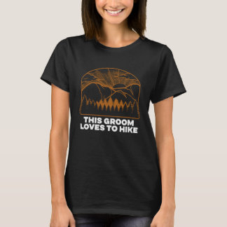 Denna Brudgum Älskar att Vandra Sällskap Att Gå Ba T Shirt