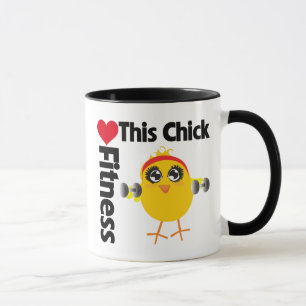 Denna chick älskar kondition mugg