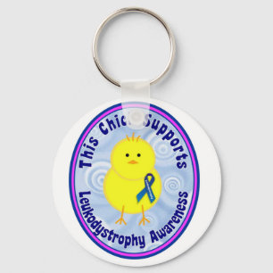 denna chick stöder Leukodystrophy Awareness Nyckelring