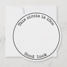 Denna cirkel är 10cm Lycka till Rolig graviditet
