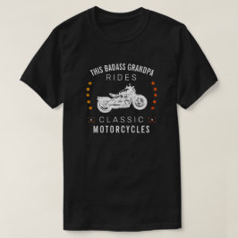 Denna dåliga farfar rider klassiska motorcyklar t shirt