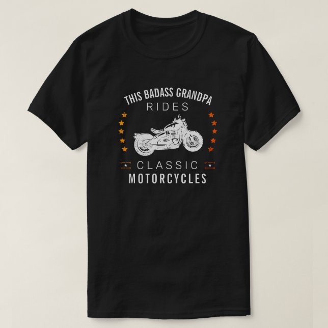 Denna dåliga farfar rider klassiska motorcyklar t shirt (Design framsida)
