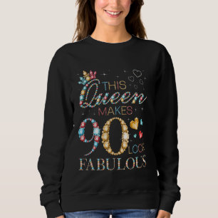 Denna drottning får 90 att se fantastisk ut 90-års t shirt