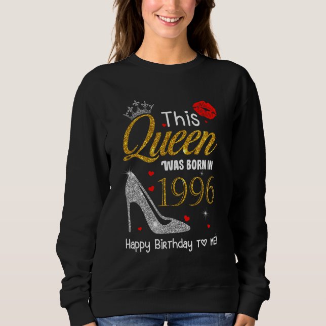 Denna drottning föddes 1996 Grattis på födelsedage T Shirt (Framsida)