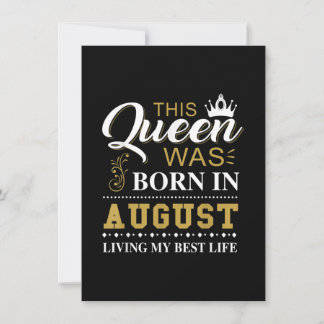 Denna Drottning Föddes I Augusti Födelsedagspresen Inbjudningar