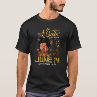 Denna drottning föddes i juni 14 Grattis på födels T Shirt