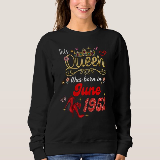 Denna drottning föddes i juni 1952, födelsedagen W T Shirt (Framsida)