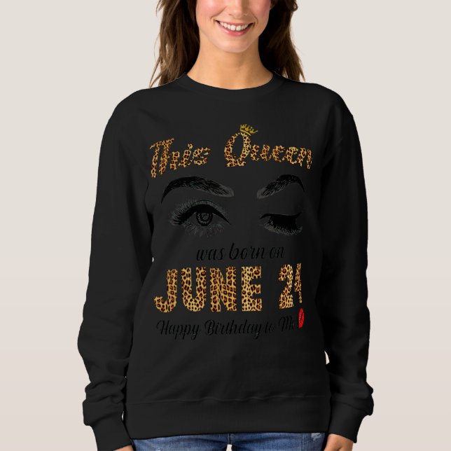 Denna drottning föddes i juni 24 Grattis på födels T Shirt (Framsida)