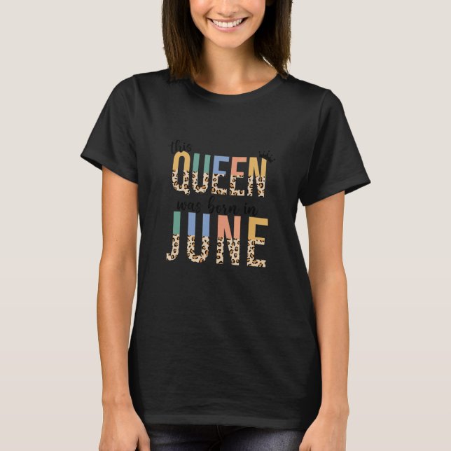 Denna drottning föddes i juni Krona Boho Le T Shirt (Framsida)