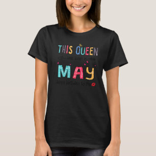 Denna drottning föddes i maj i Grattis på födelsed T Shirt