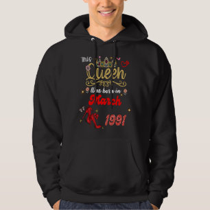 Denna drottning föddes i mars 1991, mars-år hoodie