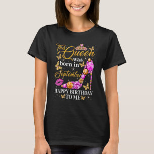 Denna drottning föddes i september Rosa Diamond Hi T Shirt