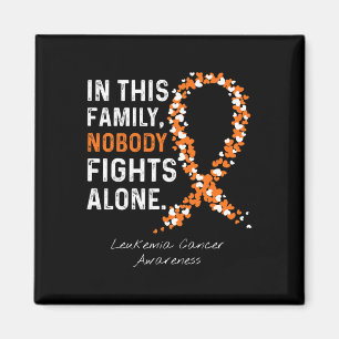 Denna familj ingen bekämpar Ensam Leukemia Cancer Magnet