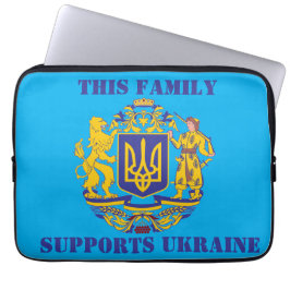 DENNA FAMILJ STÖDER UKRAINA LAPTOP FODRAL