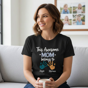 Denna fantastiska mamma tillhör Handavtryck familj T Shirt