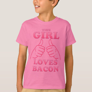 Denna FLICKA älskar bacon i rosor Tee Shirt
