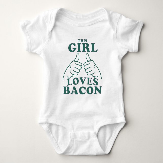 Denna FLICKA älskar bacon T-shirt (Framsida)
